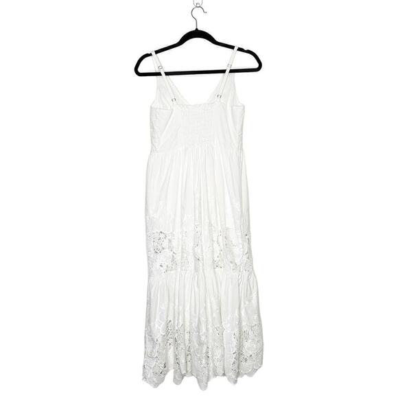 REVOLVE Generation Love Pippa Embroidered Poplin Midi Dress Women's White Small - Picture 3 of 5